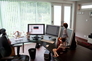Manga figurines workspace Interior Design Blogs