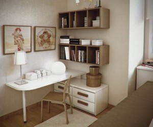 Nude and beige workspace Interior Design Blogs