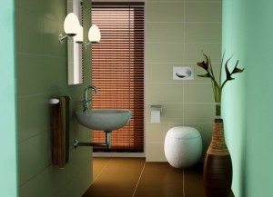 cultural texture bathroom seagrass green wall Interior Design Blogs