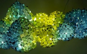 pixel hanging lamp blue and green 2 colorfully
