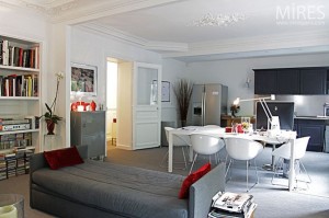 White kitchen diner apartment