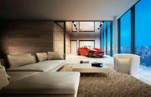 car in home red car beige living area1 Interior Design Blogs