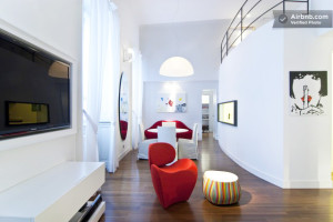 milan loft hall and tv room Interior Design Blogs
