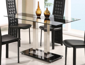 glass dining table and chairs Small Dining room