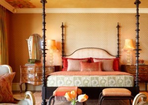 Classic Elegant Luxurious Moroccan Themed Bedroom With Artistic Comfy Canopy Bed 590x421 Interior Design Blogs