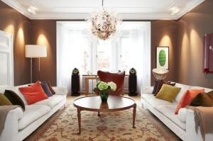 Shades of Brown Envelop an Interior Apartment Living Room Interior Design Blogs