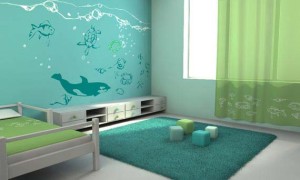 Underwater Kids Room Wall Decoration Theme in Cool Inspiration Bedroom decoration