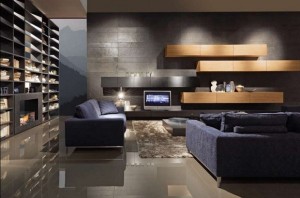 Living Room With A Dim Lights Quiet And Furniture Dark Seductive Interior Design Blogs