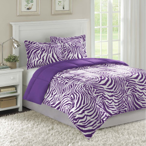 Purple and White Zebra Comforter Set Interior Design Blogs