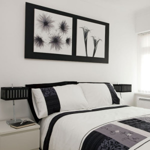 black and white bedroom scheme creative