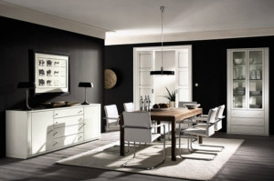 black and white dining room interior decorating ideas Interior Design Blogs