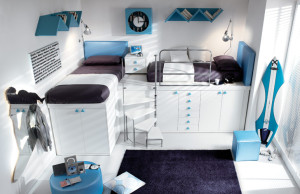 blue loft teenage bedroom Interior Design Blogs