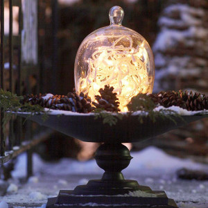 christmas light illuminated glass cloche Interior Design Blogs