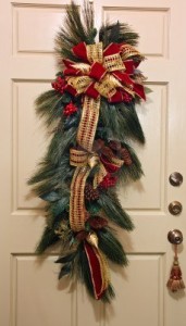 10179190 a pine garland and ribbon door decoration at christmas Interior Design Blogs