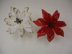 6 in. Silk Poinsettia w Glittered edge Interior Design Blogs