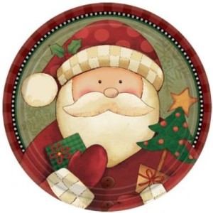 Cozy Santa Christmas Paper Plates 22.8 cms pack of 8 Interior Design Blogs