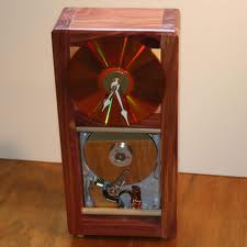 Recycled PC Decor: A Touch of Techno recycled decors hard drive clock grandfather