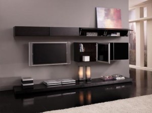 Wall-Unit-Furniture-White-DVD-Player