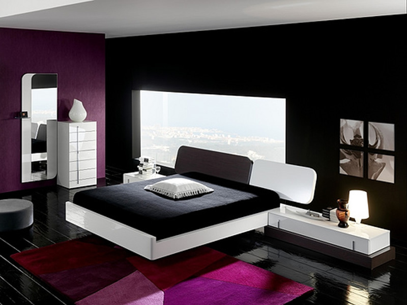 dark-and-bright-bedroom-color-theme-is-take-violet-black-also-white