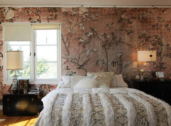 floral-bedroom-ideas-with-wallpaper-theme