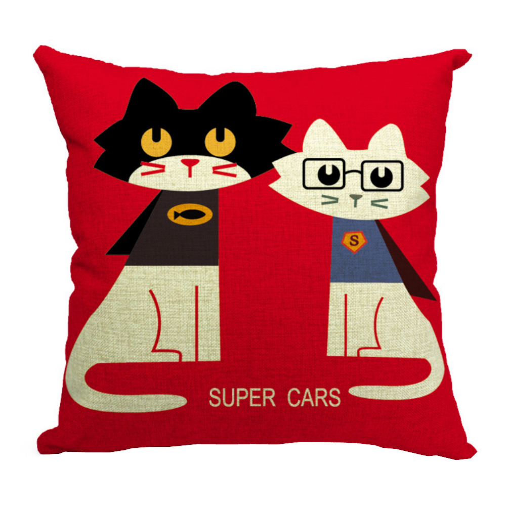 Anime-Pillow-case-Eco-Friendly-Cat-Invisible-Zipple-removable-washable-cotton-Hugging-Pillows-Cover-Textile-Product