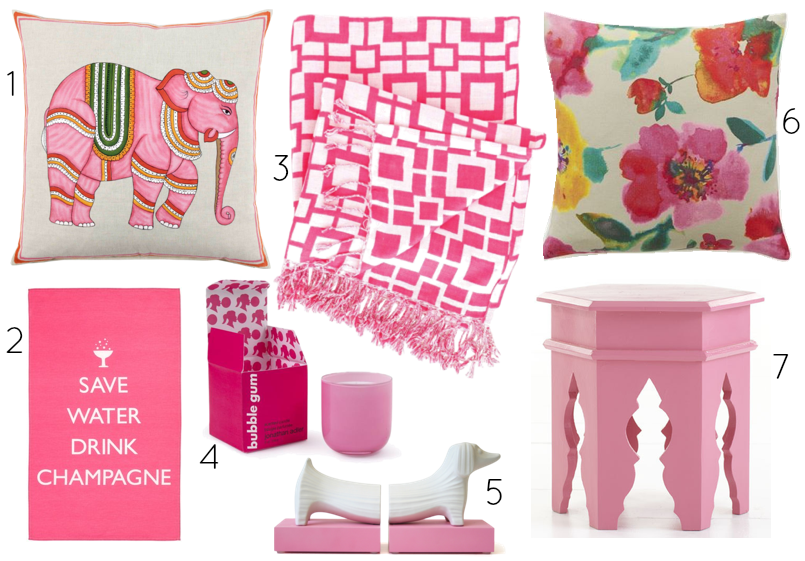 pink home decor