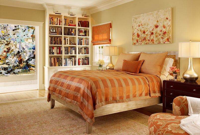 monochromatic-orange-style-bedroom
