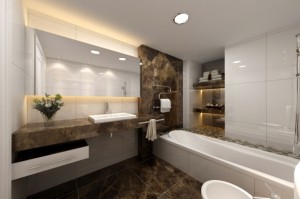 Special modern bathroom designs marble and corian Interior Design Blogs