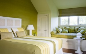 green modern bedroom seat window 588x3691 Interior Design Blogs