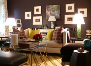 small home decor with dark brown living room Interior Design Blogs