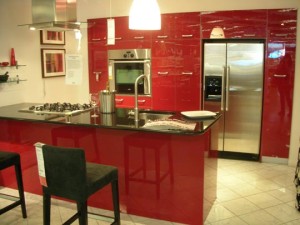 red kitchen apt therapy Interior Design Blogs