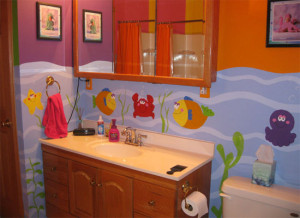 Sea Creature Kids Batroom Wall Interior Design Blogs