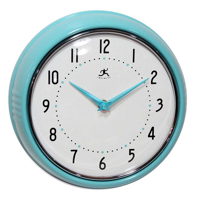 INTurquioseRoundMetalWallClock640X64010940 TQSE Interior Design Blogs