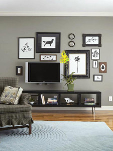 Placement Ideas for Flat TVs TV wall art