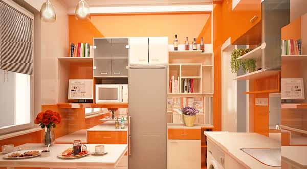 modern kitchen design gemelli orange colors 1 Interior Design Blogs
