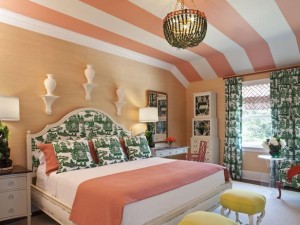 Original TobiFairley Summer Color Coral Kelly Green Bedroom s4x3 lg Interior Design Blogs