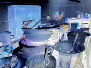 Gross Pile of dishes Interior Design Blogs