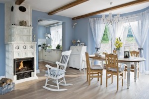 blue and white decor in country homecountry style home decor 1 Interior Design Blogs