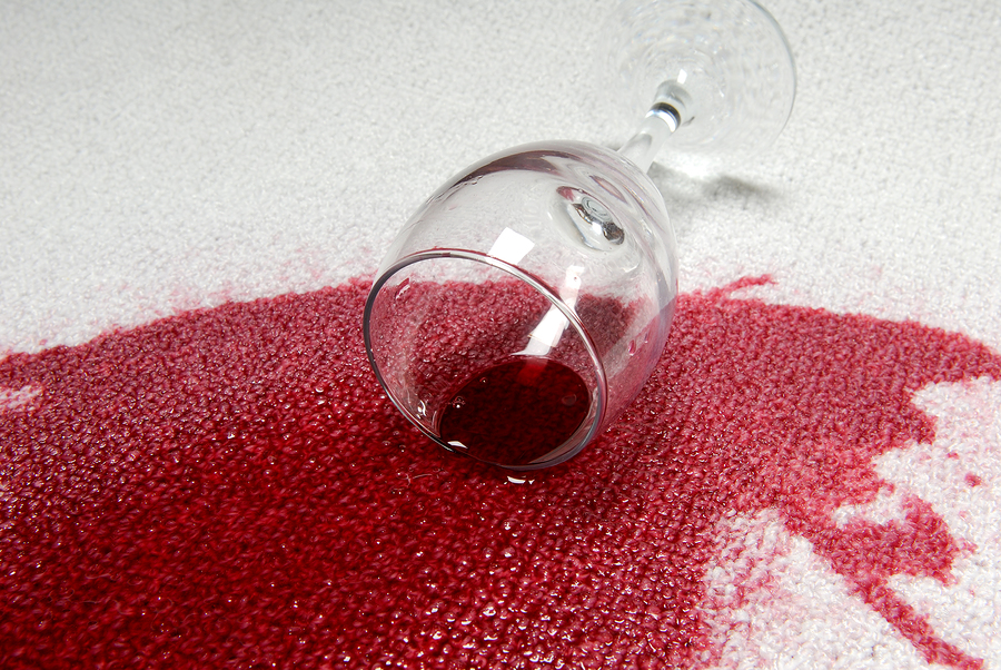 red wine stain in carpet