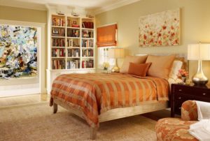 monochromatic orange style bedroom Interior Design Blogs