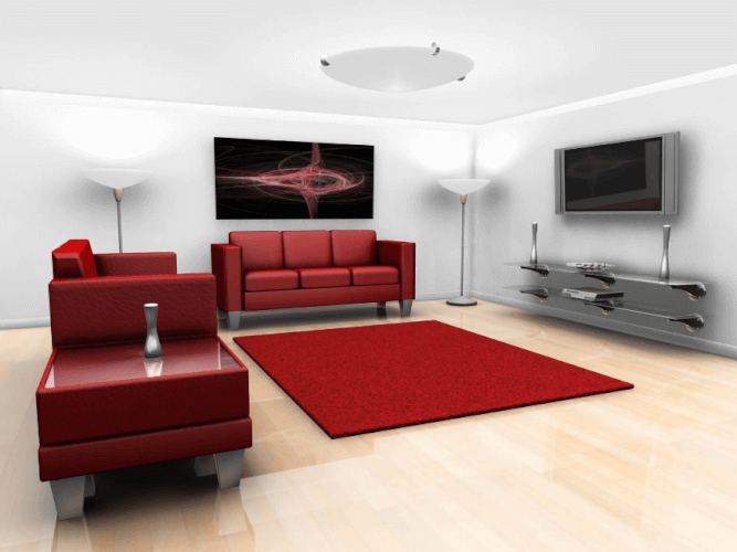 Red and White tv wall mount ideas Interior Design Blogs