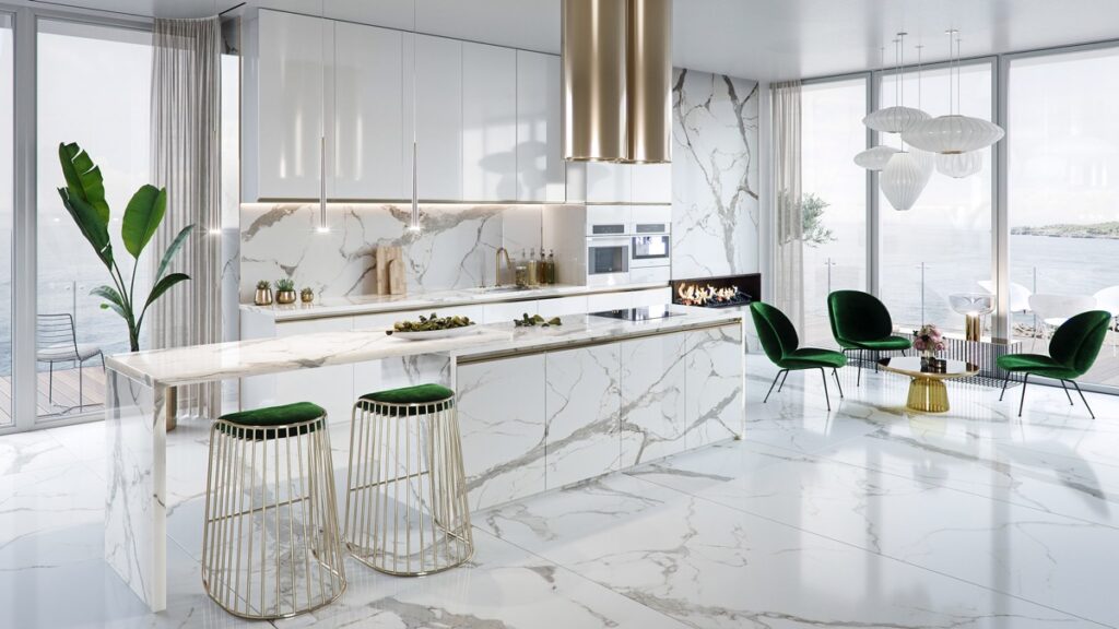 luxury white kitchen design idea Interior Design Blogs